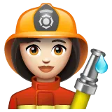 Whatsapp dla platformy woman firefighter: light skin tone