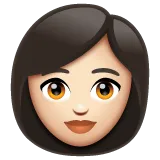 woman: light skin tone สำหรับแพลตฟอร์ม Whatsapp