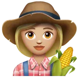 Whatsapp dla platformy woman farmer: medium-light skin tone