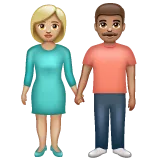woman and man holding hands: medium-light skin tone, medium skin tone για την πλατφόρμα Whatsapp