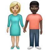 Whatsapp dla platformy woman and man holding hands: medium-light skin tone, dark skin tone