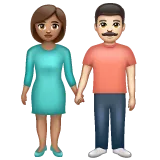 Whatsapp 플랫폼을 위한 woman and man holding hands: medium skin tone, light skin tone