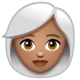 woman: medium skin tone, white hair alustalla Whatsapp