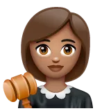 Whatsappプラットフォームのwoman judge: medium skin tone