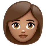 woman: medium skin tone per la piattaforma Whatsapp