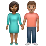 woman and man holding hands: medium-dark skin tone, medium skin tone για την πλατφόρμα Whatsapp