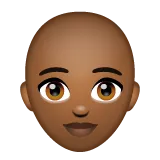Whatsapp platformu için woman: medium-dark skin tone, bald