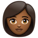 woman: medium-dark skin tone für Whatsapp Plattform