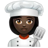 woman cook: dark skin tone til Whatsapp platform