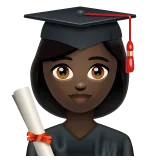 woman student: dark skin tone für Whatsapp Plattform