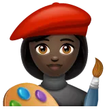 woman artist: dark skin tone untuk platform Whatsapp