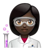 Whatsapp platformu için woman scientist: dark skin tone