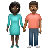 Whatsapp cho nền tảng woman and man holding hands: dark skin tone, medium-dark skin tone