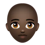 Whatsapp platformu için woman: dark skin tone, bald