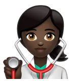 Whatsapp 플랫폼을 위한 woman health worker: dark skin tone