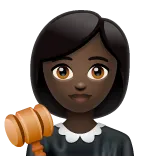 Whatsapp dla platformy woman judge: dark skin tone
