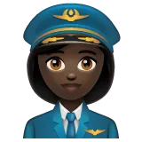 woman pilot: dark skin tone pentru platforma Whatsapp