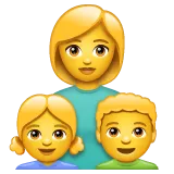 family: woman, girl, boy pour la plateforme Whatsapp