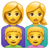 family: woman, woman, boy, boy para la plataforma Whatsapp