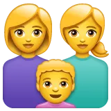 family: woman, woman, boy para la plataforma Whatsapp
