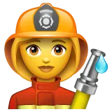 woman firefighter voor Whatsapp platform