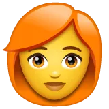 woman: red hair för Whatsapp-plattform