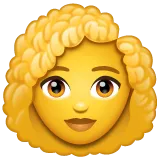 Whatsapp 平台中的 woman: curly hair