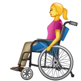 woman in manual wheelchair for Whatsapp platform