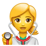 woman health worker для платформы Whatsapp