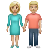woman and man holding hands: medium-light skin tone สำหรับแพลตฟอร์ม Whatsapp