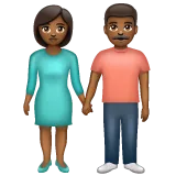 woman and man holding hands: medium-dark skin tone per la piattaforma Whatsapp