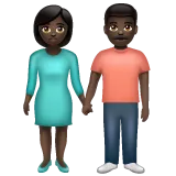 woman and man holding hands: dark skin tone untuk platform Whatsapp