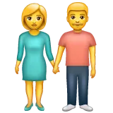 woman and man holding hands για την πλατφόρμα Whatsapp