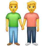 men holding hands for Whatsapp platform
