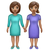 women holding hands: medium skin tone untuk platform Whatsapp