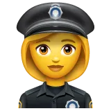 woman police officer voor Whatsapp platform