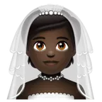 person with veil: dark skin tone สำหรับแพลตฟอร์ม Whatsapp