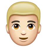 man: light skin tone, blond hair for Whatsapp platform