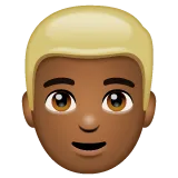 person: medium-dark skin tone, blond hair pentru platforma Whatsapp