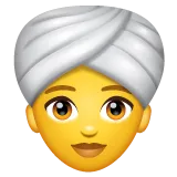 woman wearing turban per la piattaforma Whatsapp