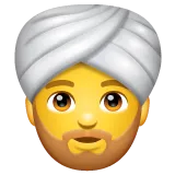 man wearing turban para la plataforma Whatsapp