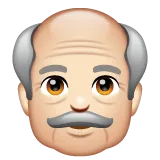 old man: light skin tone per la piattaforma Whatsapp