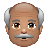 Whatsappプラットフォームのold man: medium skin tone
