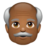 old man: medium-dark skin tone สำหรับแพลตฟอร์ม Whatsapp