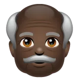 old man: dark skin tone สำหรับแพลตฟอร์ม Whatsapp