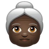 old woman: dark skin tone pentru platforma Whatsapp