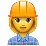 Whatsapp 平台中的 woman construction worker
