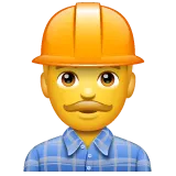 man construction worker för Whatsapp-plattform