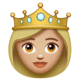 princess: medium-light skin tone สำหรับแพลตฟอร์ม Whatsapp