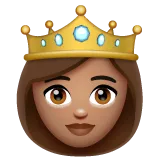 Whatsapp 플랫폼을 위한 princess: medium skin tone